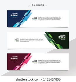 Banner design abstract vector template. Set of banner background isolated vector for print, display, promotion. 