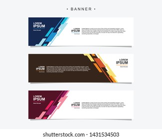 Banner design abstract vector template. Set of banner background isolated vector for print, display, promotion. 