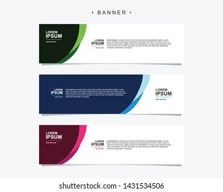 Banner design abstract vector template. Set of banner background isolated vector for print, display, promotion. 