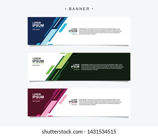 Banner design abstract vector template. Set of banner background isolated vector for print, display, promotion. 