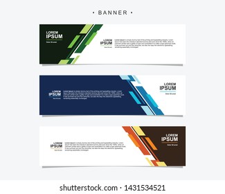 Banner design abstract vector template. Set of banner background isolated vector for print, display, promotion. 