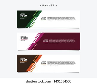 Banner design abstract vector template. Set of banner background isolated vector for print, display, promotion. 