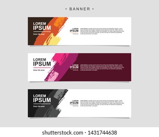 Banner design abstract vector template. Set of banner background isolated vector for print, display, promotion. 