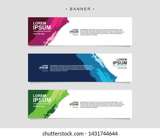 Banner design abstract vector template. Set of banner background isolated vector for print, display, promotion. 