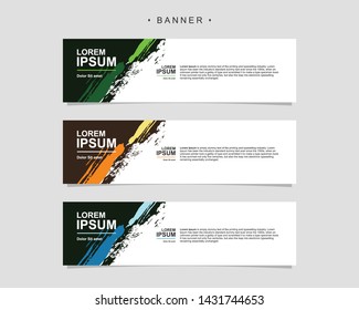 Banner design abstract vector template. Set of banner background isolated vector for print, display, promotion. 