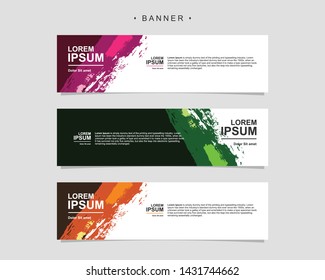 Banner design abstract vector template. Set of banner background isolated vector for print, display, promotion. 