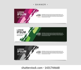 Banner design abstract vector template. Set of banner background isolated vector for print, display, promotion. 