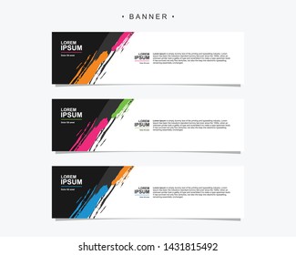 Banner design abstract vector template. Set of banner background isolated vector for print, display, promotion. 