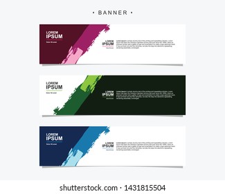 Banner design abstract vector template. Set of banner background isolated vector for print, display, promotion. 