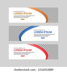Banner design abstract vector template. Set of banner background isolated vector for print, display, promotion.