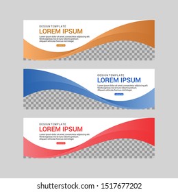 Banner design abstract vector template. Set of banner background.