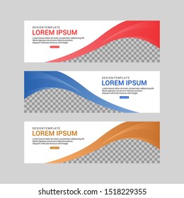 Banner design abstract vector template. Set of banner background. EPS 10