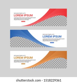 Banner design abstract vector template. Set of banner background. EPS 10