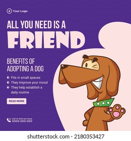 Banner design of all you need is a friend template.