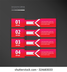 banner design arrow style    neon pink