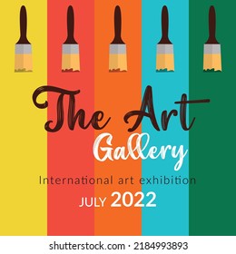 Banner Design Of The Art Gallery International Art Exhibition Template.