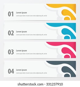 banner design  art style  yellow, blue, pink color
