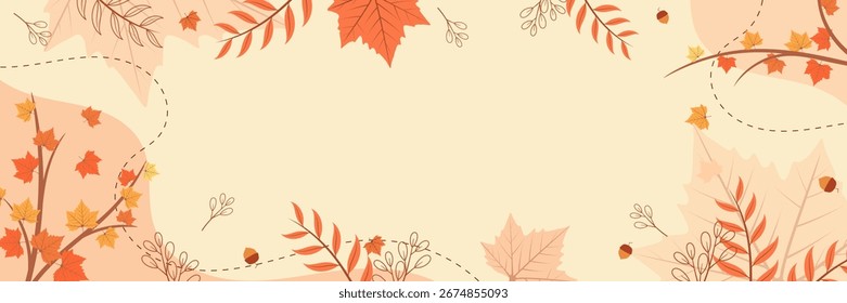 Diseño de Anuncio con temática de otoño