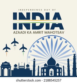 Banner design of Azadi ka Amrit Mahotsav independence day of India template.