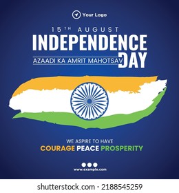 Banner design of Azadi ka Amrit Mahotsav happy independence day template.