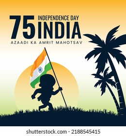 Banner design of Azadi ka Amrit Mahotsav happy independence day of India template.