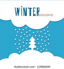 Banner design background, greeting Card. Vector illustration./ Winter holidays