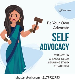 Banner Design Of Be Your Own Advocate Self Advocacy Template.