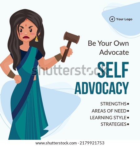 Banner design of be your own advocate self advocacy template.