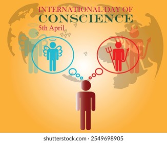 Banner design with a beautiful art and illustration about International Day of Conscience.