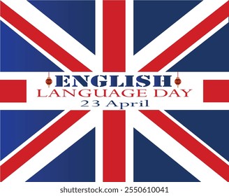Banner design with a beautiful art and illustration about English Language Day.