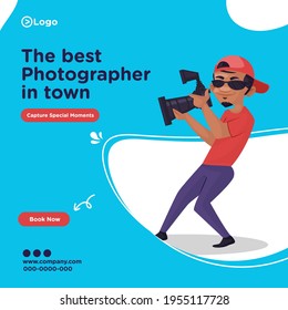 Bannerdesign der besten Fotografen der Stadt. Vektorgrafik.