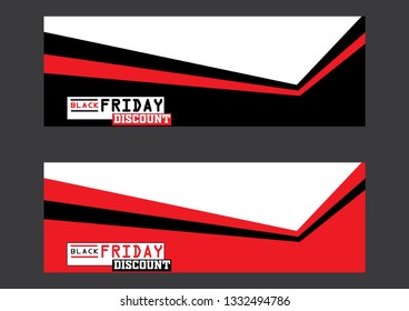 banner design with black base color combined with red