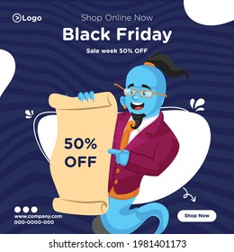 Banner design of black friday sale template.