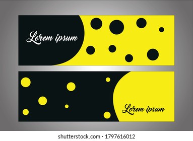 Banner Design Black and Yellow Theme Eps 10 Vector
