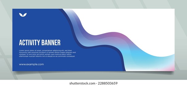 Banner design with blue colored and wave concept suitable for epic event