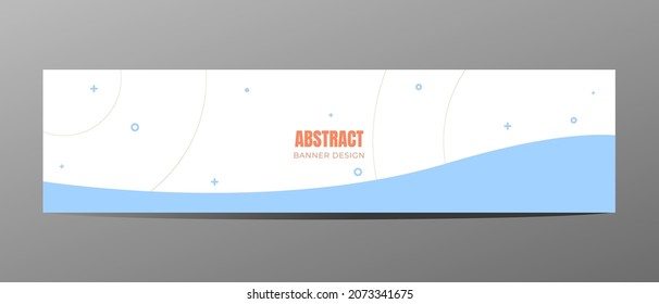 Banner design with blue wave for template