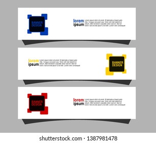 banner design with box shape