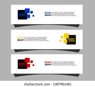 banner design with box shape