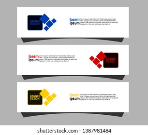 banner design with box shape