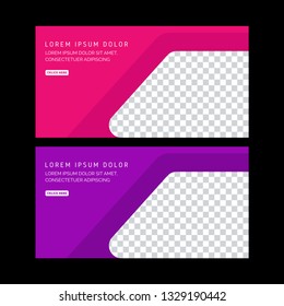 Banner design. Brochure template. Abstract poster vector. Facebook cover. Pink banner. Gym banner. Pink and Purple banner set