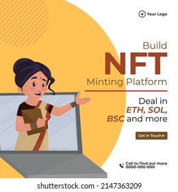 Banner design of build NFT minting platform template.