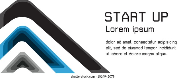 Banner design of business concept. Abstract overlap triangle with isolated white background and space for text. Vector illustration