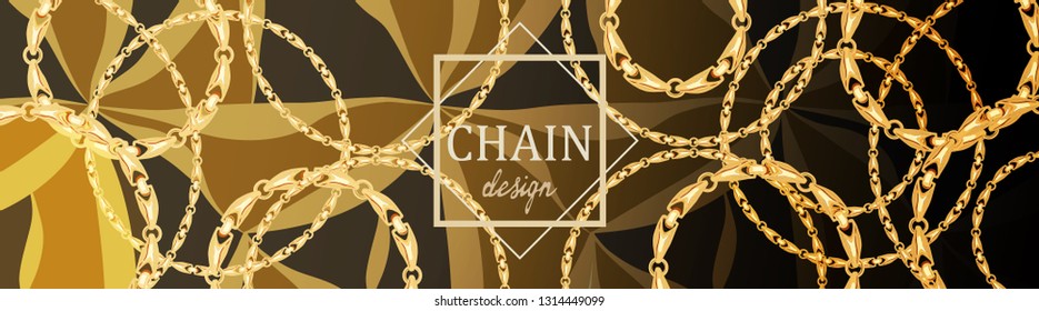 Banner with a design of chains.