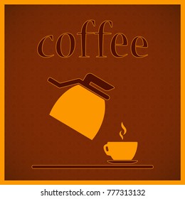  banner design for coffee shop restaurant menu cafeteria.There is always time for coffee  background with a coffee cup for cafe. banner for coffee break time.