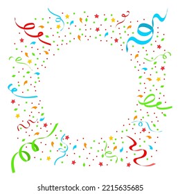 Bannerdesign mit farbigen Papierkonfetti und Raster