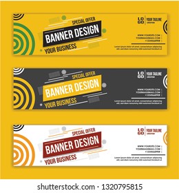 Banner Design, conceptual design, fullcolour vector