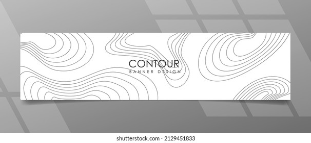 Banner design with contour and minimalist concept