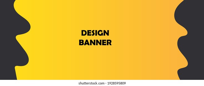 Bannerdesign im coolen Vektorstil. Gelb und Schwarz. geeignet für Vorschaubilder, Wallpaper, Dekoration, Websites, Bearbeitung