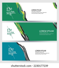 Banner design, custom banner, banner vector, background, vectro, green, black and white. Usable for banner, cover, and web, cover header background for website design, Social Media, eps 10