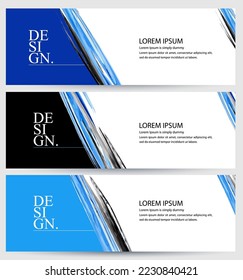 Banner design, custom banner, banner vector, background, vector, blue, dark blue, black and white. Usable for banner, cover, and web, cover header background for website design, Social Media, eps 10